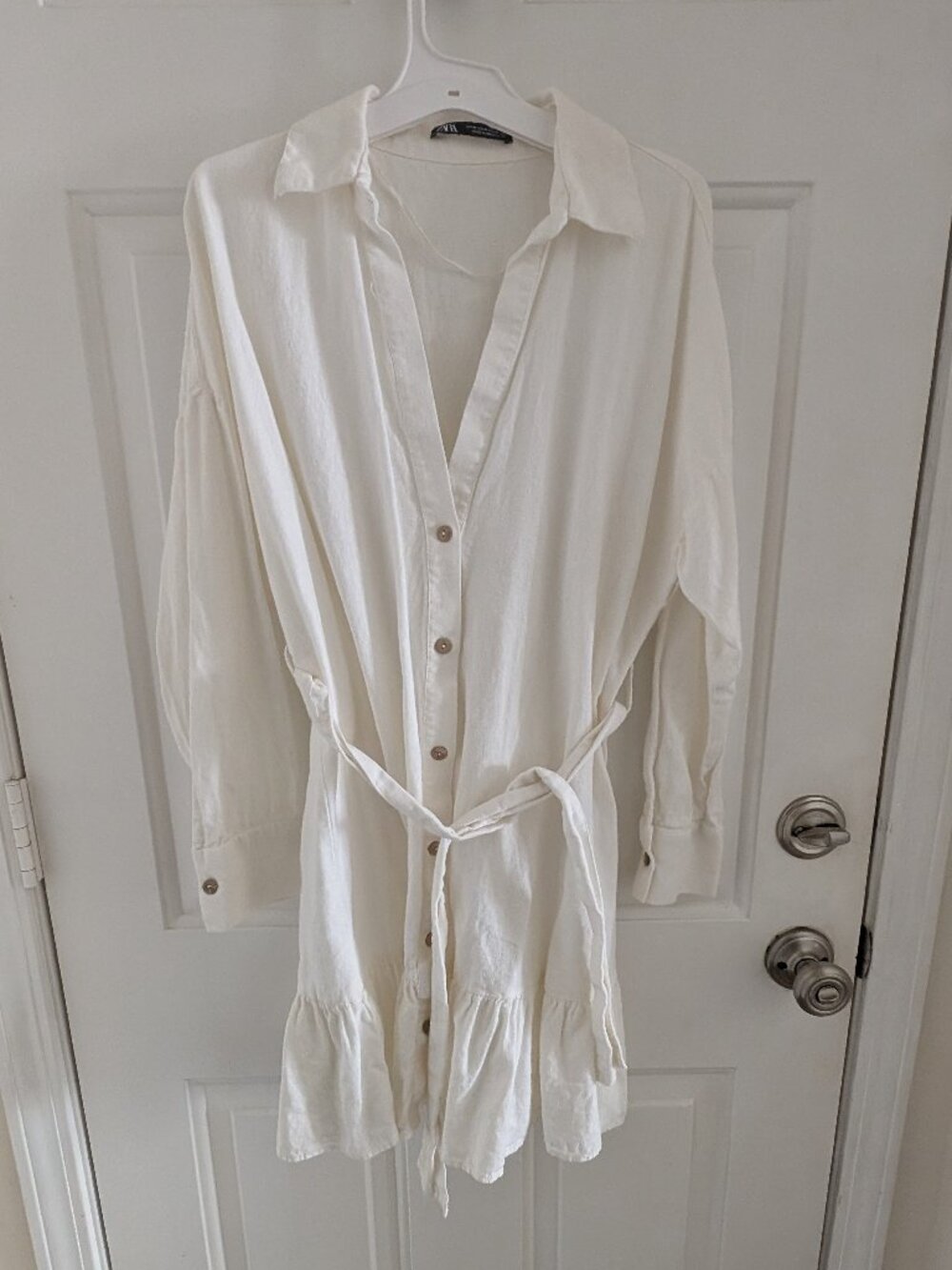 Zara linen blend short dress